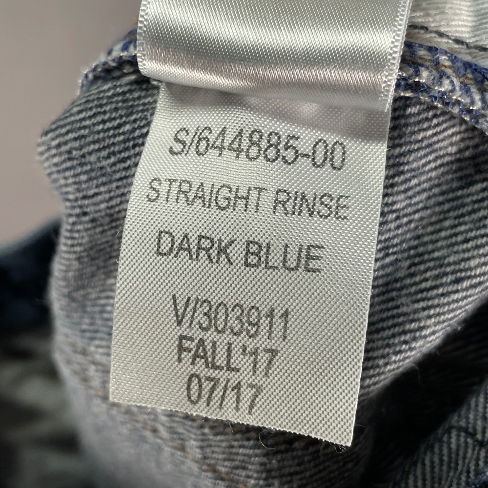 Gap 1969 Straight Leg Jeans Mens 32x32 Dark Blue Denim Classic Cotton - Picture 4 of 13